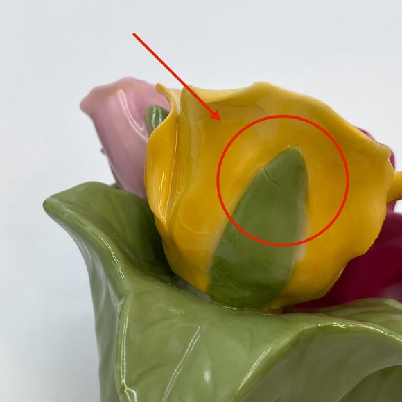 Set of 2 Royal Albert Old Country Roses Pink Yellow Sculpted Taper Candle Holder - Picture 11 of 16